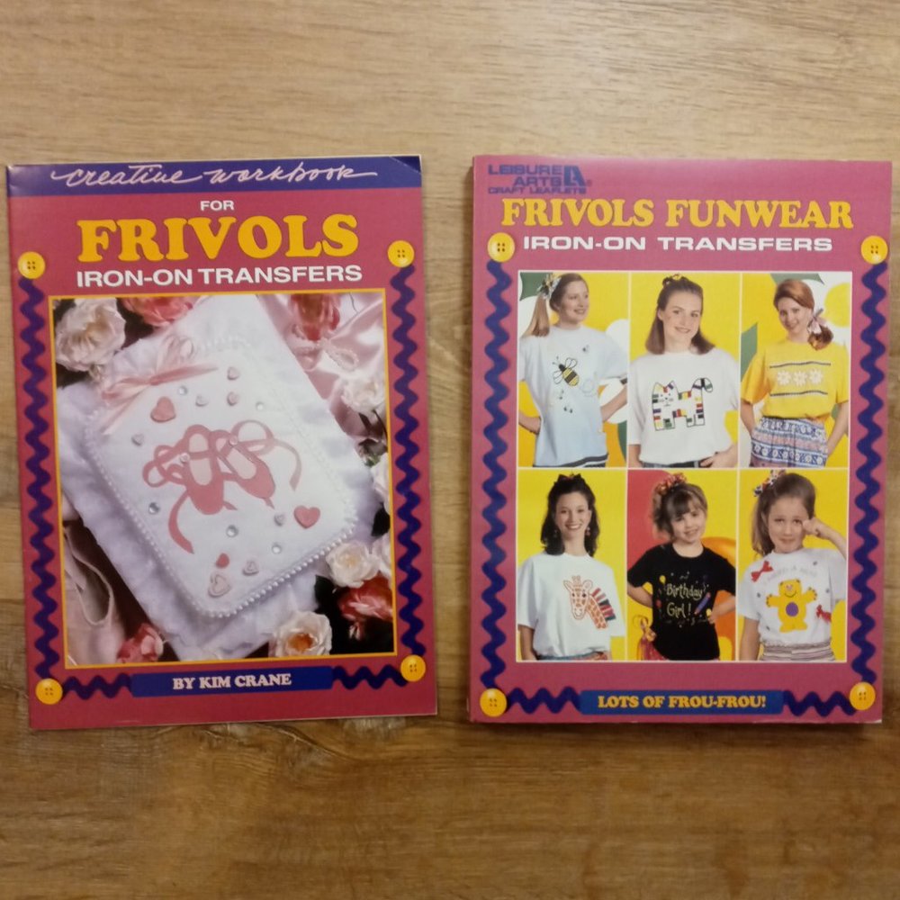 Frivols Funwear Iron-On Transfers book and workbook - vintage
